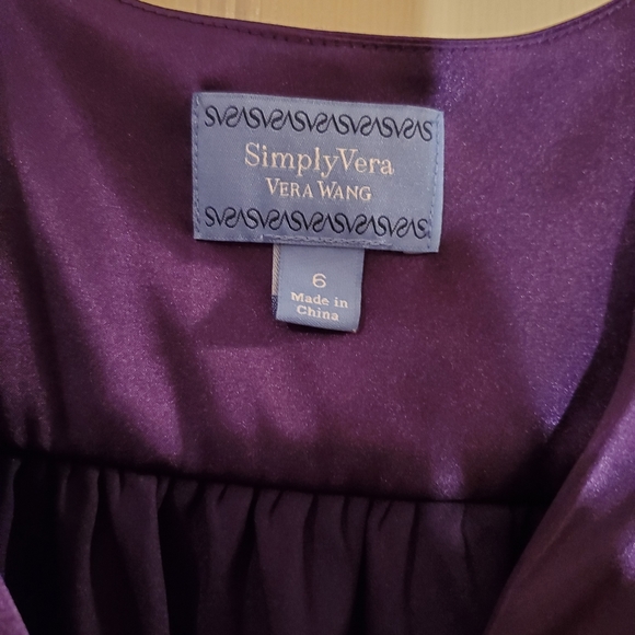 Simply Vera, Vera Wang purple silky top - Picture 5 of 7